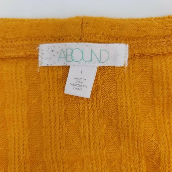 Abound Women's Large Pointelle Knit Crop Sweater - Picture 6 of 10